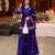 Purple crepe embroidered palazzo set