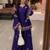 Purple crepe embroidered palazzo set