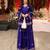 Purple crepe embroidered palazzo set