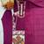 Purple rayon embroidered kurta set