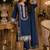 Navy blue rayon embroidered kurta set