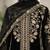 Black silk blend embroidered palazzo set