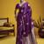 Wine pure satin handloom weaving silk blend festival wear saree