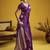 Wine pure satin handloom weaving silk blend festival wear saree