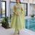 Green chanderi embroidered kurta set