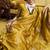 Gold pure satin handloom weaving silk blend festival wear saree