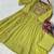 Green chanderi embroidered kurta set