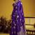 Purple pure satin handloom weaving silk blend festival wear saree