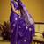 Purple pure satin handloom weaving silk blend festival wear saree
