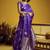 Purple pure satin handloom weaving silk blend festival wear saree