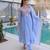 Blue chanderi embroidered kurta set