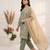 Green silk blend embroidered farshi salwar set