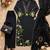 Black silk blend embroidered palazzo set