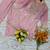 Pink silk blend embroidered palazzo set