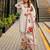 White faux georgette embroidered palazzo set