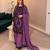 Purple faux georgette embroidered kurta set