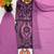 Purple faux georgette embroidered kurta set