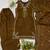 Brown silk blend embroidered farshi salwar set