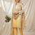 Yellow silk blend embroidered kurta set