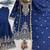 blue silk blend embroidered sharara set