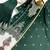 Dark green silk blend embroidered sharara set