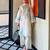 Off white rayon embroidered palazzo set