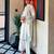 Off white rayon embroidered palazzo set