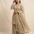 Gold silk blend embroidered palazzo set