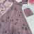 Lavender georgette printed anarkali set