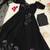 Black georgette printed anarkali set