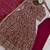 Red faux georgette embroidered flared gown set
