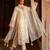 Cream silk blend embroidered kurta set
