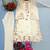 Cream silk blend embroidered kurta set