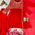 Red georgette embroidered sharara set
