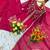 Magenta silk blend embroidered sharara set