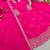 Magenta silk blend embroidered anarkali set
