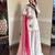 White crepe embroidered palazzo set