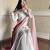 White crepe embroidered palazzo set