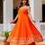 Orange silk blend embroidered palazzo set