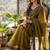 Mehandi Green Color Embroidery And Sequence Work Silk Blend Saree
