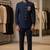Navy blue color bids embroidery jodhpuri for men | premium designer bandhgala ethnic wear