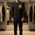 Black color elephant bids embroidery jodhpuri for men