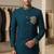 Turquoise color bids embroidery jodhpuri for men