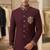 Wine color bids embroidery jodhpuri for men