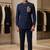 Navy blue color deer bids embroidery jodhpuri for men