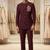 Wine color deer bids embroidery jodhpuri for men