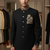 Black color deer bids embroidery jodhpuri for men