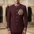 Wine color elephant bids embroidery jodhpuri for men
