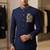 Navy blue color deer bids embroidery jodhpuri for men