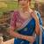 Blue Color embroidery And sequence work  Satin Saree